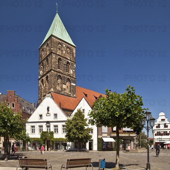 Historical market square with Church of St. Dionysius