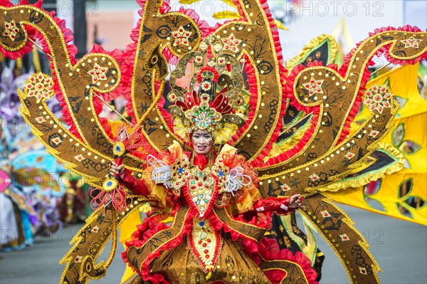 Elaborate costume at the Jember Fashion Festival