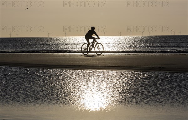 Cyclists on North Holland's coast at Egmond aan Zee