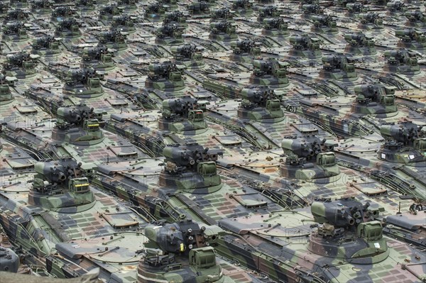 Armored vehicles type Marder awaiting scrapping