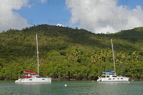 Boats off Marigot Bay