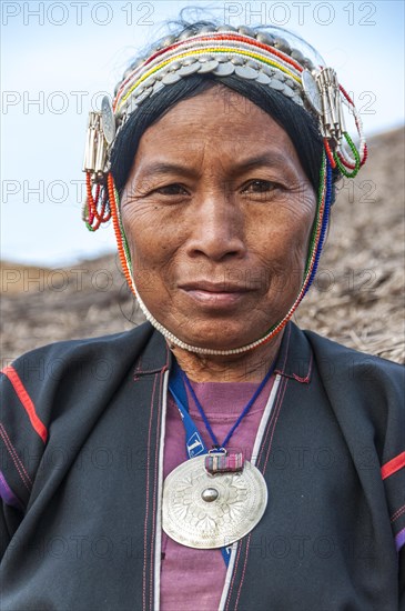 Traditionally dressed woman from the Akha people