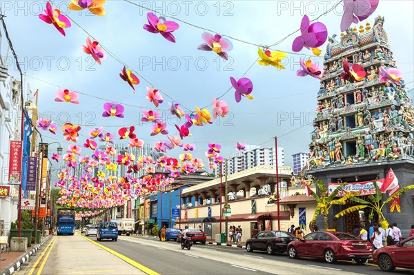 South Bridge Road near Sri Mariamman or Mother Goddess Temple