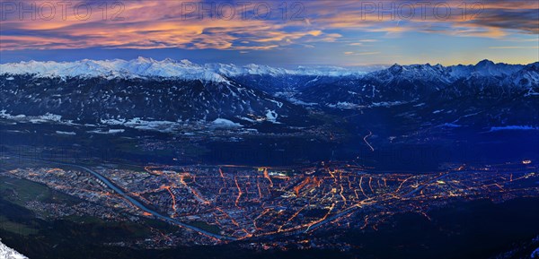 The town view with Mt Patscherkofel