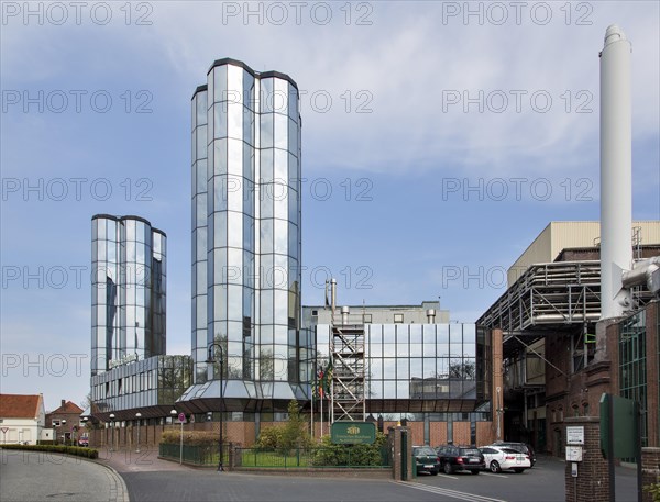 Mirrored glass towers