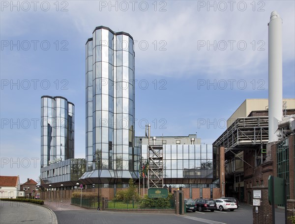 Mirrored glass towers