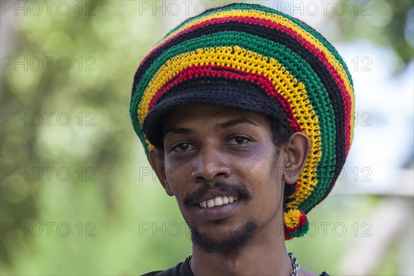 Local man with a rasta hat