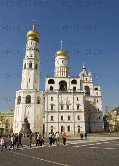 Ivan the Great Bell Tower and the Tsar Bell inside Moscow Kremlin