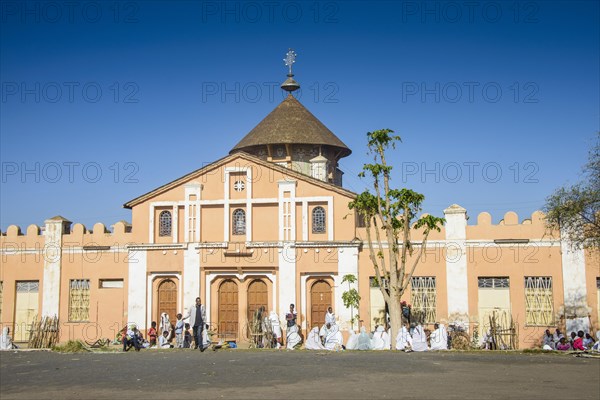 Pilgrims at the Easter ceremony