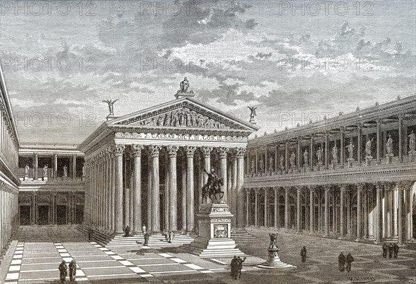 Reconstruction of the Forum of Caesar or Forum Iulium