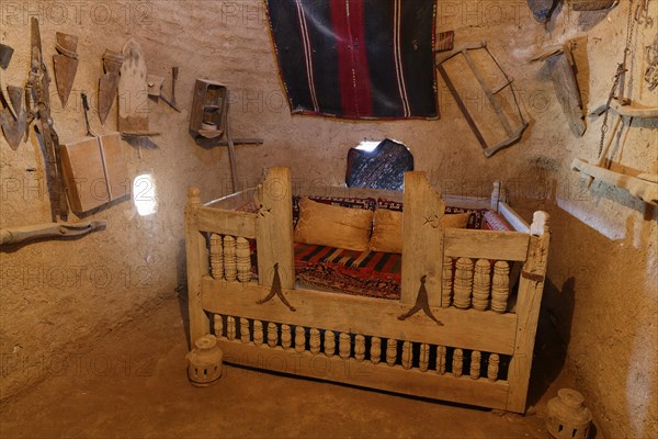 Bed in a Trullo-mud house