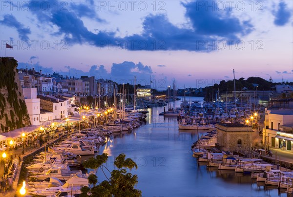 Evening mood in the port of Ciutadella