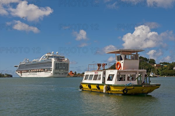 Cruise ship in Castries harbour