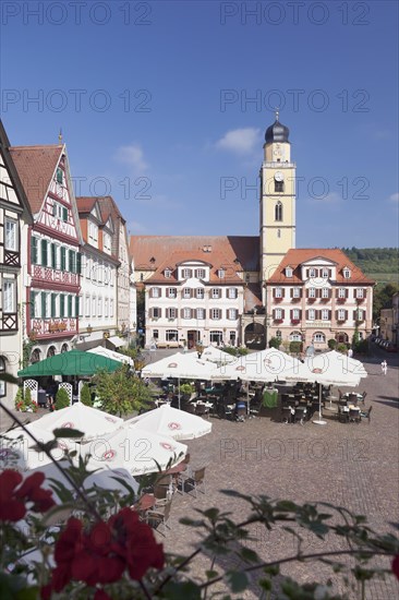 Marketplace with twin houses and Cathedral of St. John the Baptist