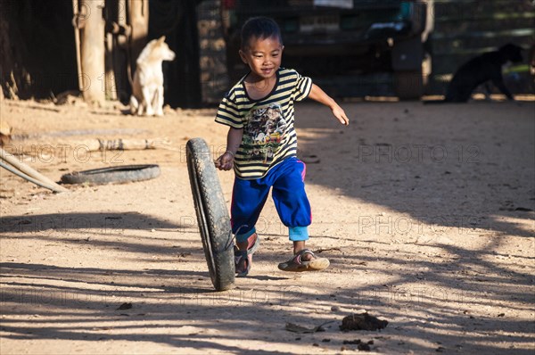 Smiling boy from the Lahu people