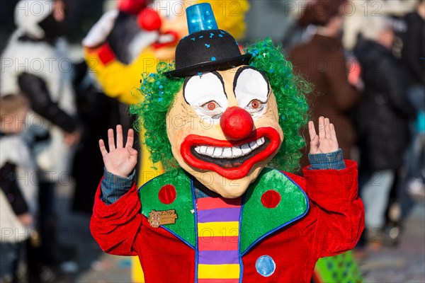 Little clown at the carnival procession of the Mattli guild