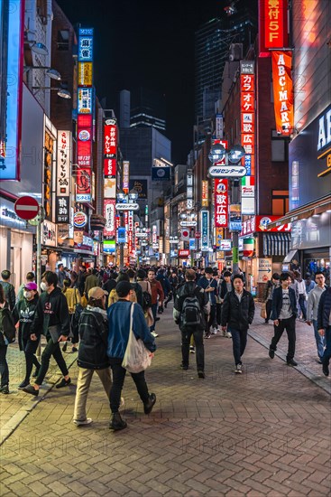 Very busy pedestrian zone with many shopping centers and shops