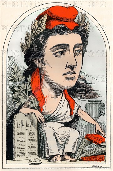 French Marianne personified as Aimee Desiree Republique