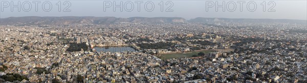 Panoramic view of the city of Jaipur from Nahargarh Fort