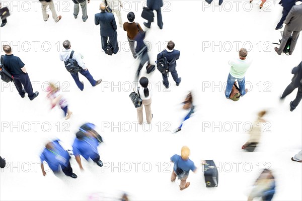 Commuters waiting at Waterloo Station