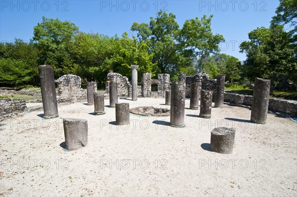 Remains of the 6th-century baptistery