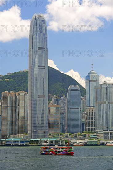 Skyline of Hong Kong Island and Hong Kong River