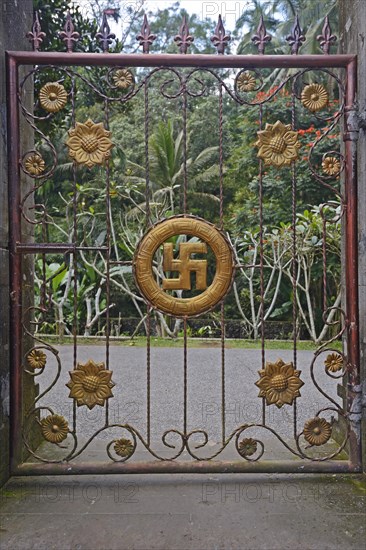 Gate with swastika