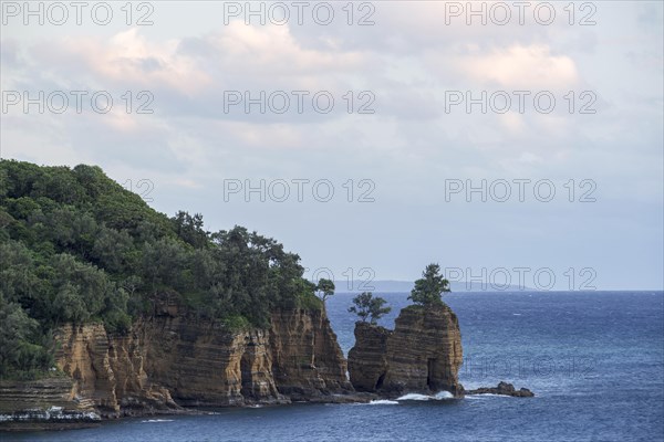 Rock formation at the entrance to Port Resolution Bay