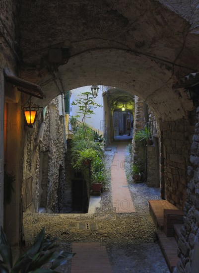 Illuminated alleyway