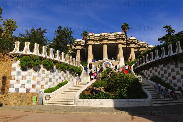 Portico with a monumental staircase