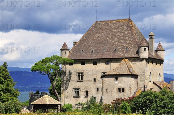 Yvoire Castle on Lake Geneva or Lac Leman