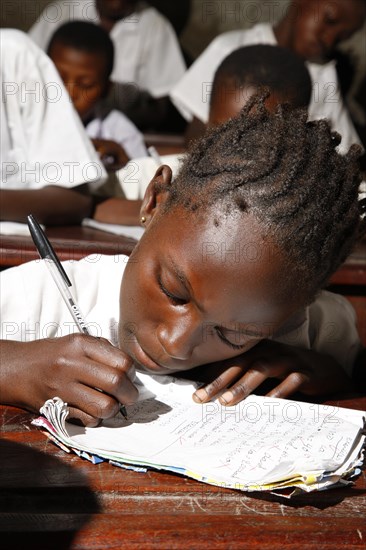 Girl writing