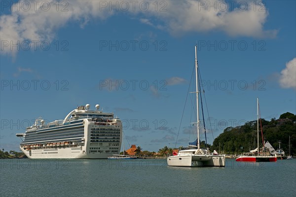 Cruise ship in Castries harbour