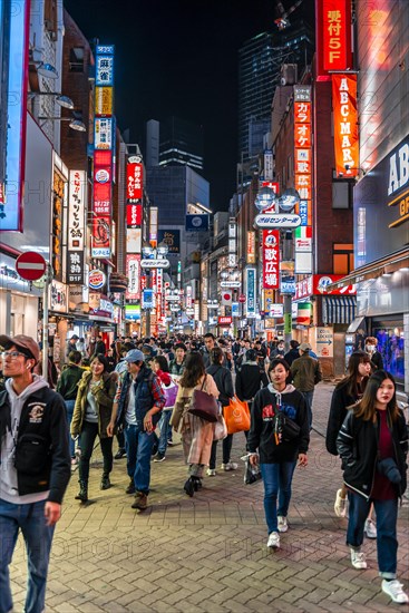 Very busy pedestrian zone with many shopping centers and shops