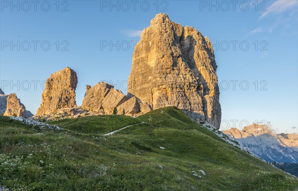 Cinque Torri with blue sky