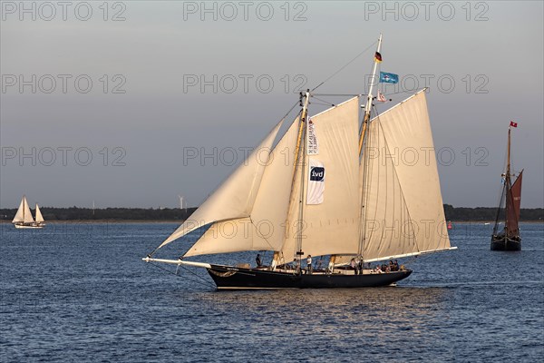 Tall ship Skythia under sail at Hanse Sail 2014 Warnemunde