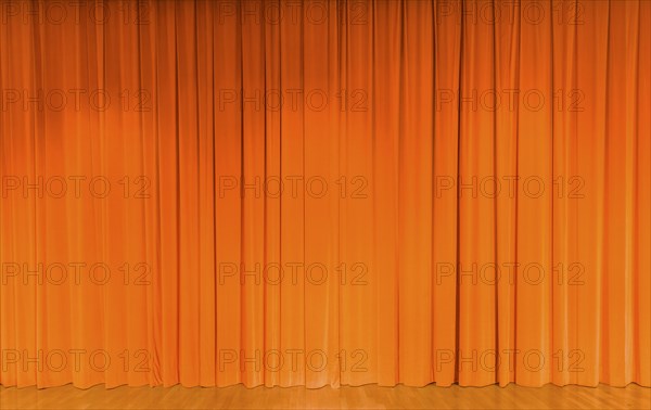 A curtain in orange