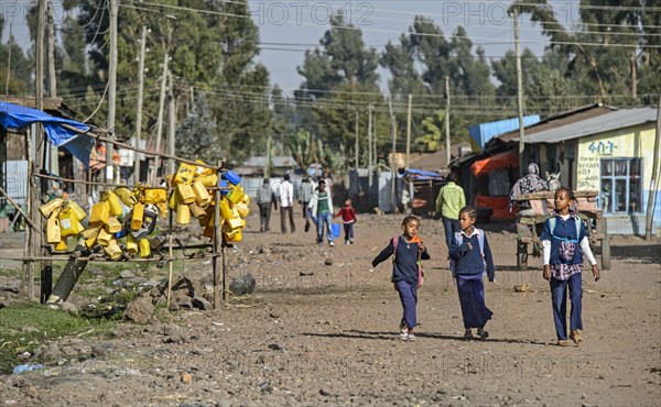 Girls on their way to school