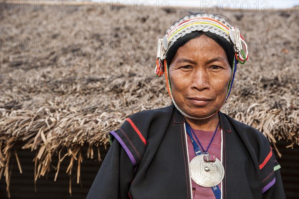 Traditionally dressed woman from the Akha people