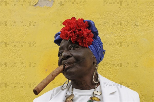 Woman with a cigar