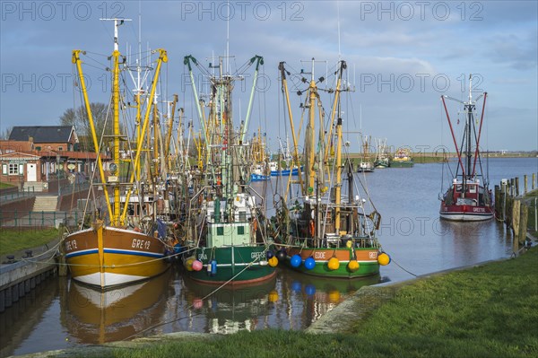 Fishing boats moored in the fishing port