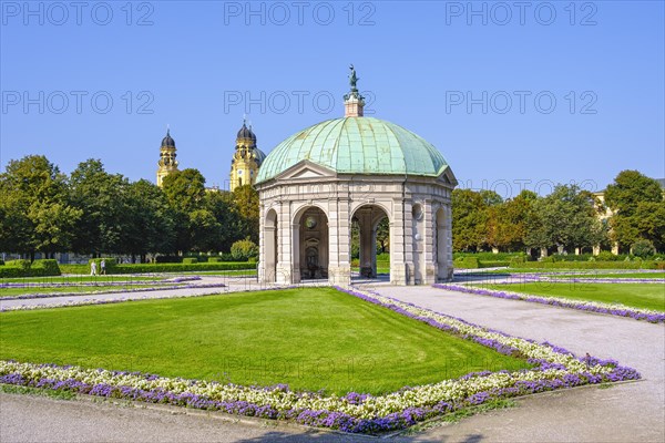 Diana Temple in Hofgarten and Theatine Church