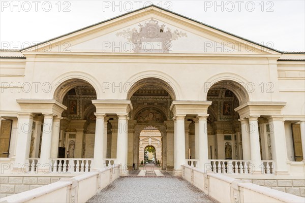 Palazzo Te pleasure palace from the garden side with the Loggia di Davide