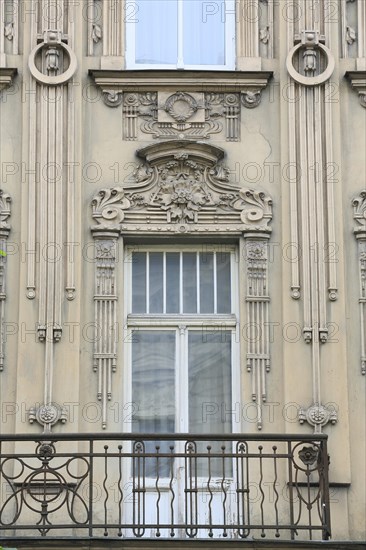 Art Nouveau facade of the house Eliza iela 10a or Elizabeth Street 10a