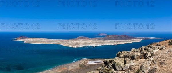 View of the island La Graciosa from Mirador del Rio