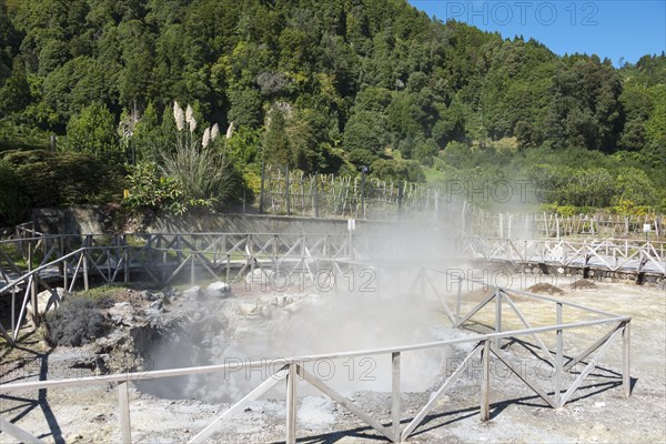 Caldeiras on lake Furnas