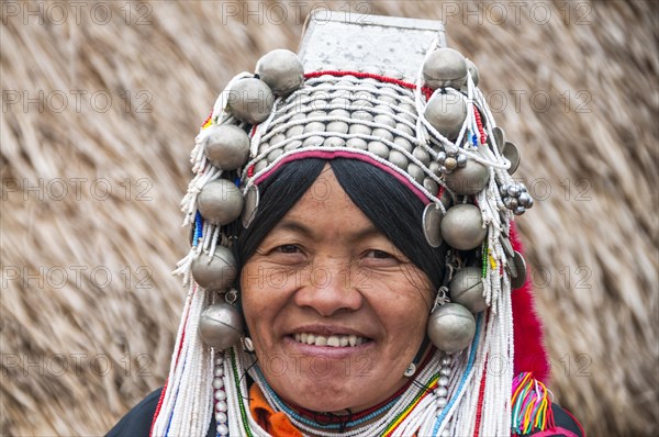 Traditionally dressed woman from the Akha people