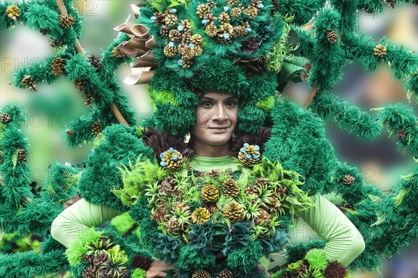 Elaborate costume at the Jember Fashion Festival