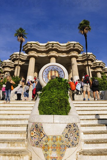 Portico with a monumental staircase