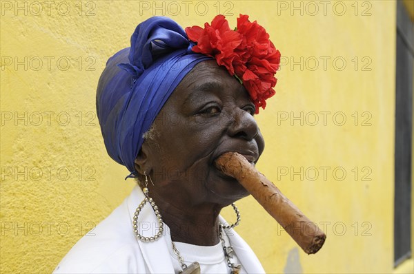 Woman with a cigar